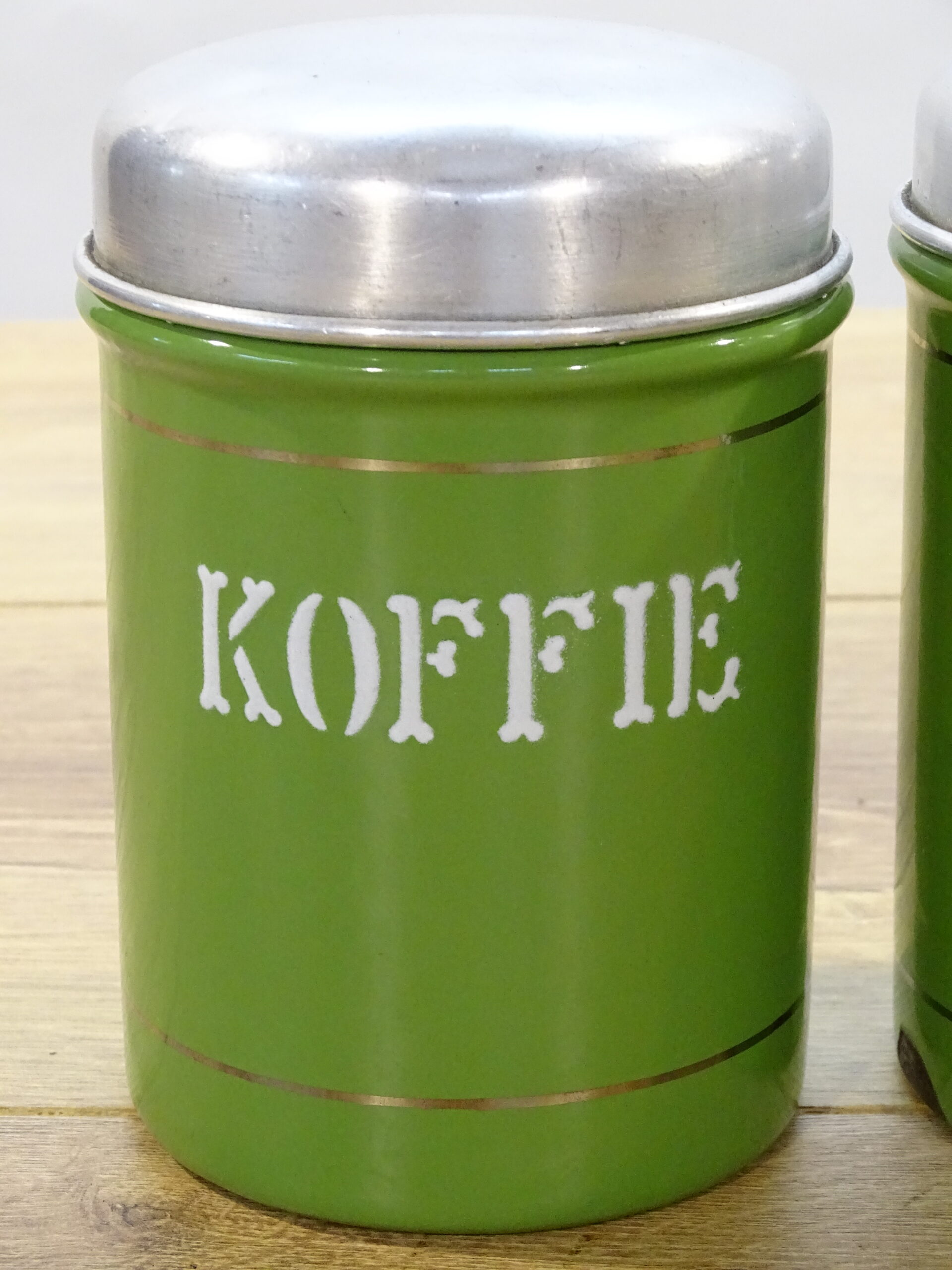 roterend Verniel stormloop Groene keuken voorraadbussen koffie, suiker en thee No. 344 - Vintage4